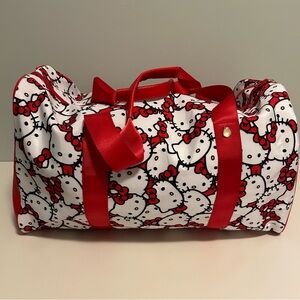 Hello Kitty Duffle Bag Large Red and White